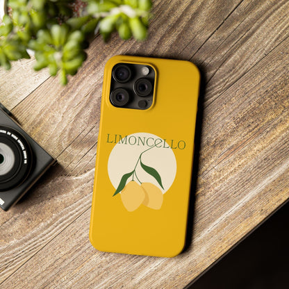 Italian Limoncello Yellow Slim Phone Cases with Lemons, Case-Mate IPHONE16 and all sizes