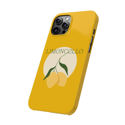 Italian Limoncello Yellow Slim Phone Cases with Lemons, Case-Mate IPHONE16 and all sizes