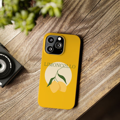 Italian Limoncello Yellow Slim Phone Cases with Lemons, Case-Mate IPHONE16 and all sizes