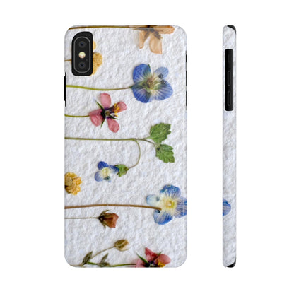 Dried Wild Pink and Purple Flower Image on Paper, Floral Slim Phone Cases, Case-Mate IPHONE16 and all sizes